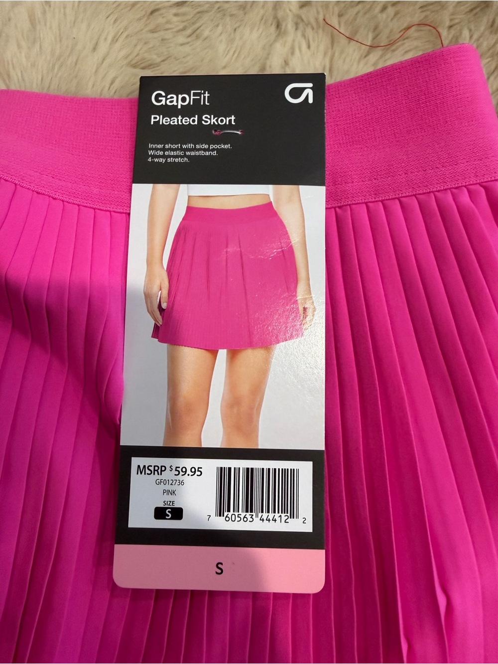 GAP Hot Pink Pleated Skater Skirt - Picture 4 of 5